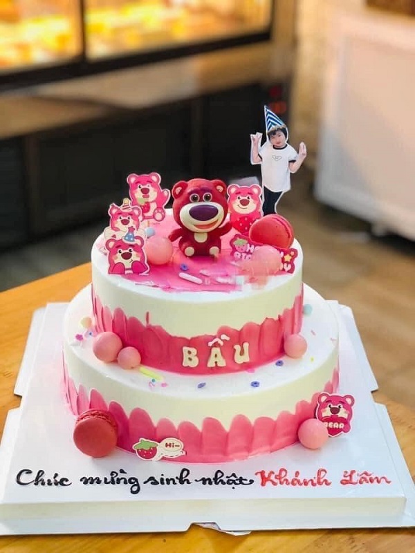 bánh kem 2 tầng cho bé gái 25