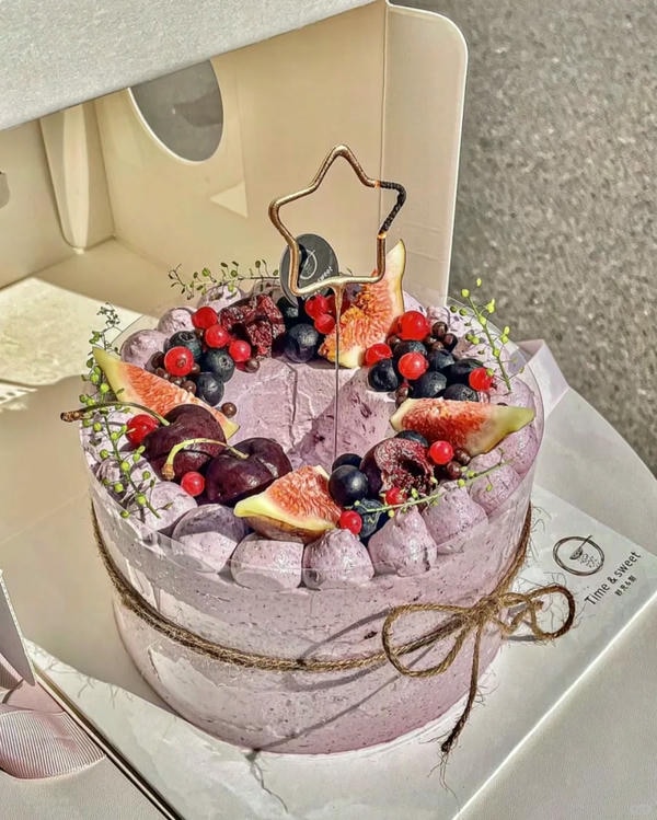 bánh sinh nhật màu tím 19
