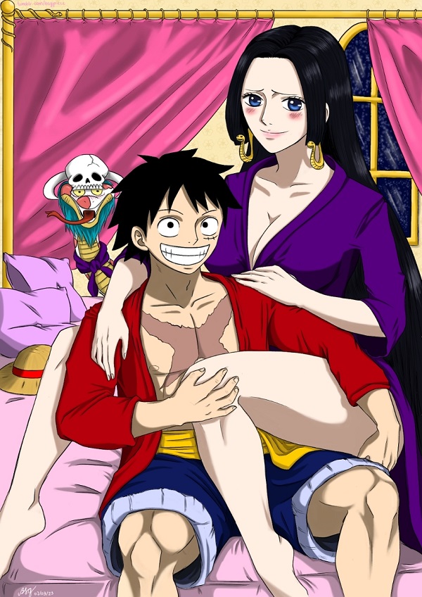 luffy x hancock 13