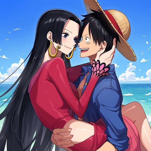 luffy x hancock 4