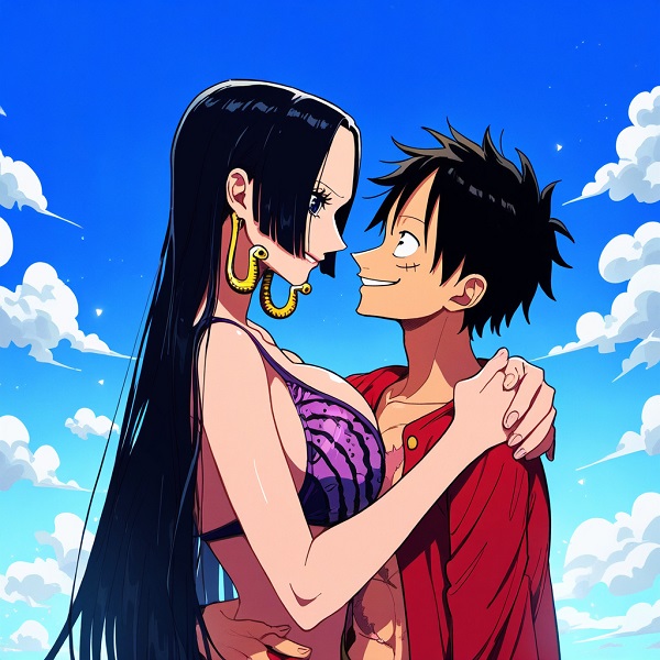 luffy x hancock 5