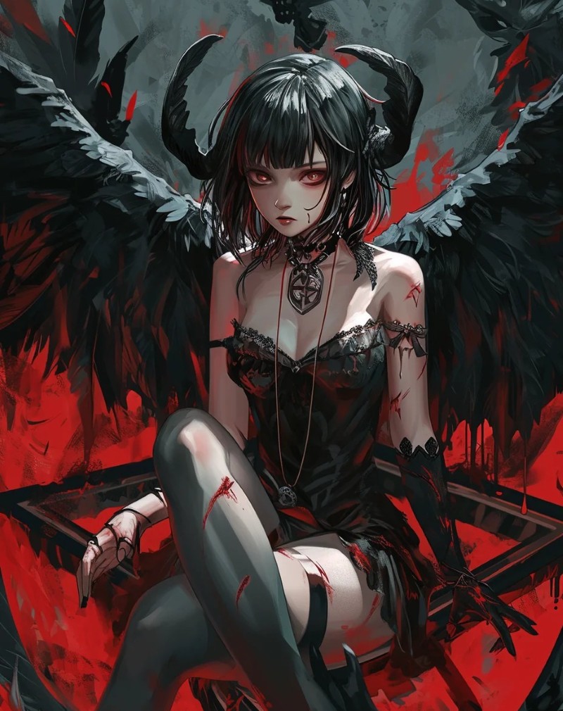 Hình ảnh anime nữ ác quỷ lạnh lùng