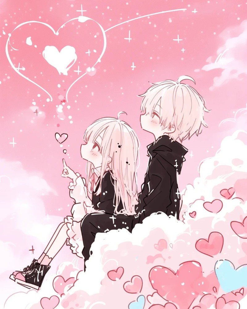 ảnh anime cặp đôi yêu nhau cute 3