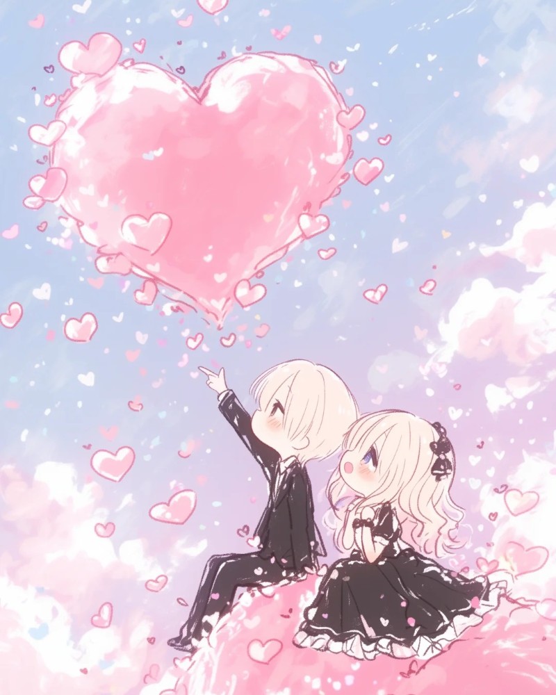 ảnh anime cặp đôi yêu nhau cute 4