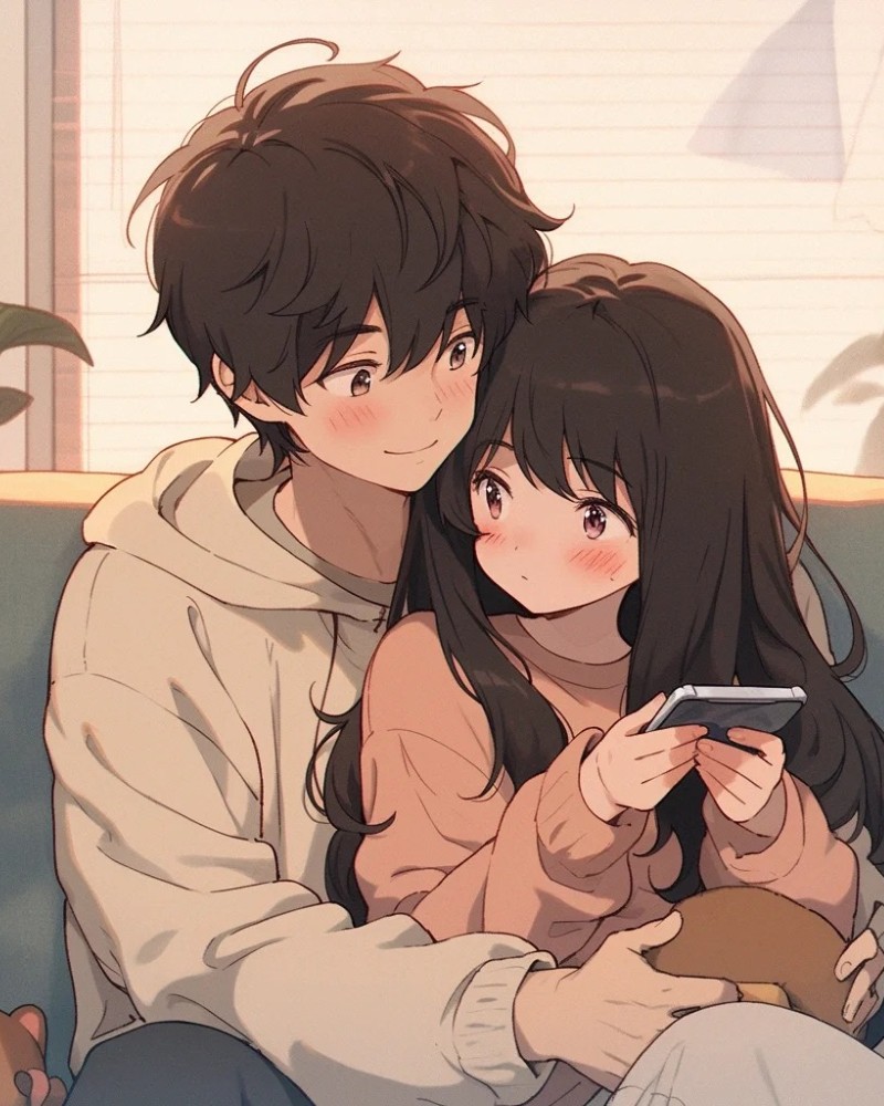 ảnh anime cặp đôi yêu nhau cute 9