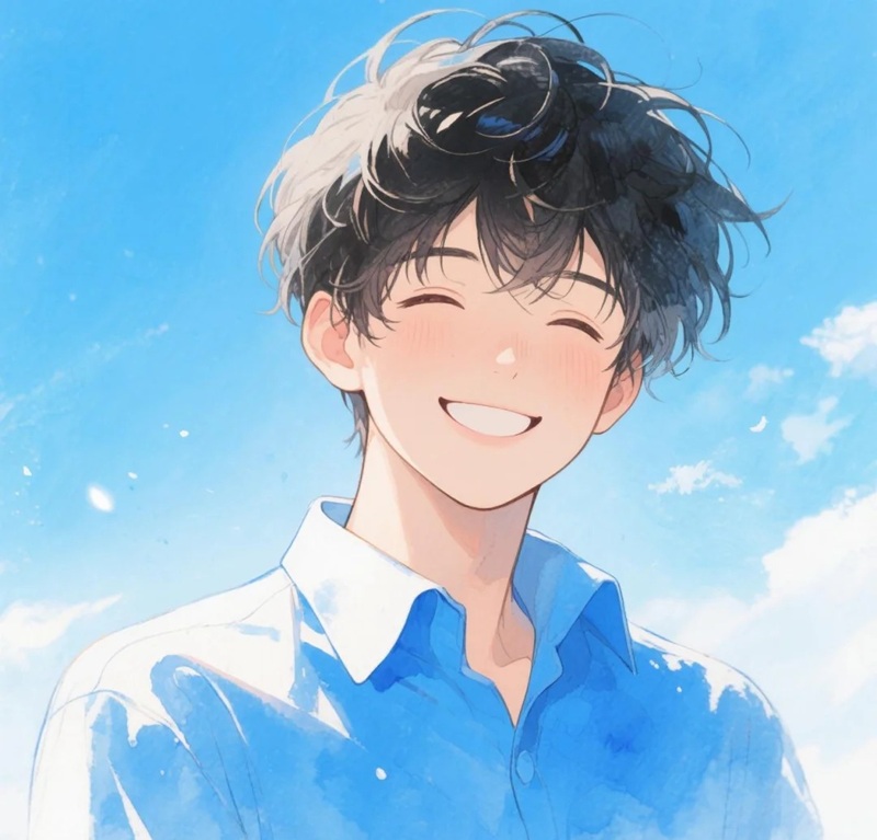 ảnh anime cười 7