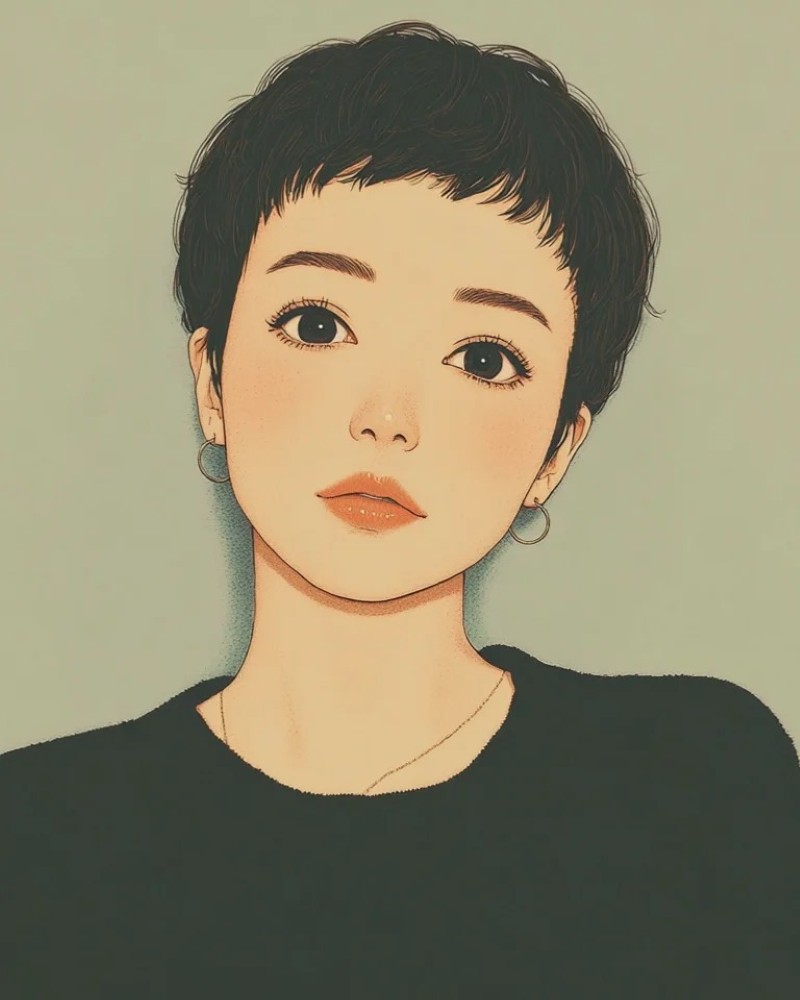 anime girl tóc ngắn 15