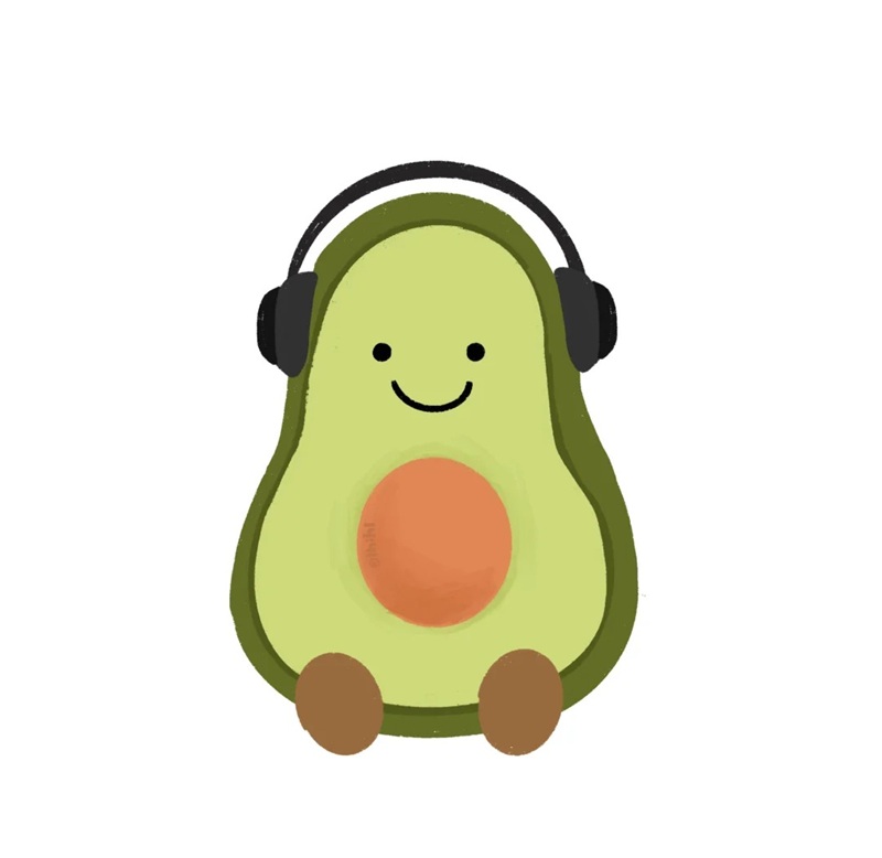 avatar quả bơ cute 1