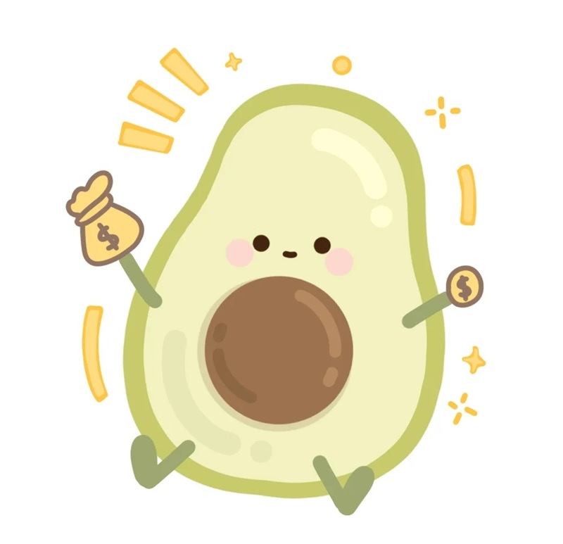 avatar quả bơ cute 24