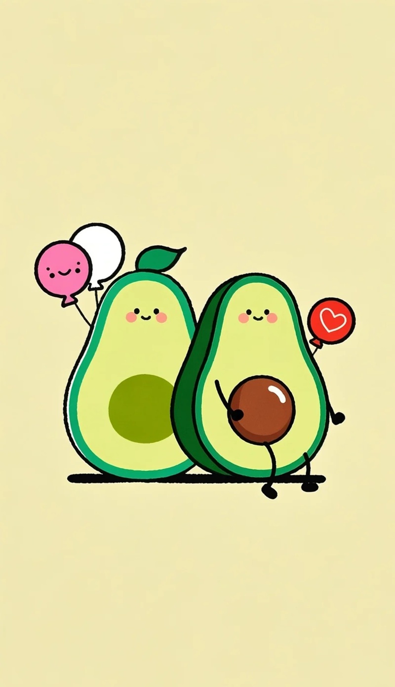 avatar quả bơ cute 32
