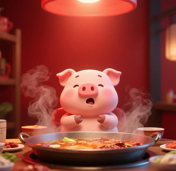 hình ảnh con lợn đang ăn