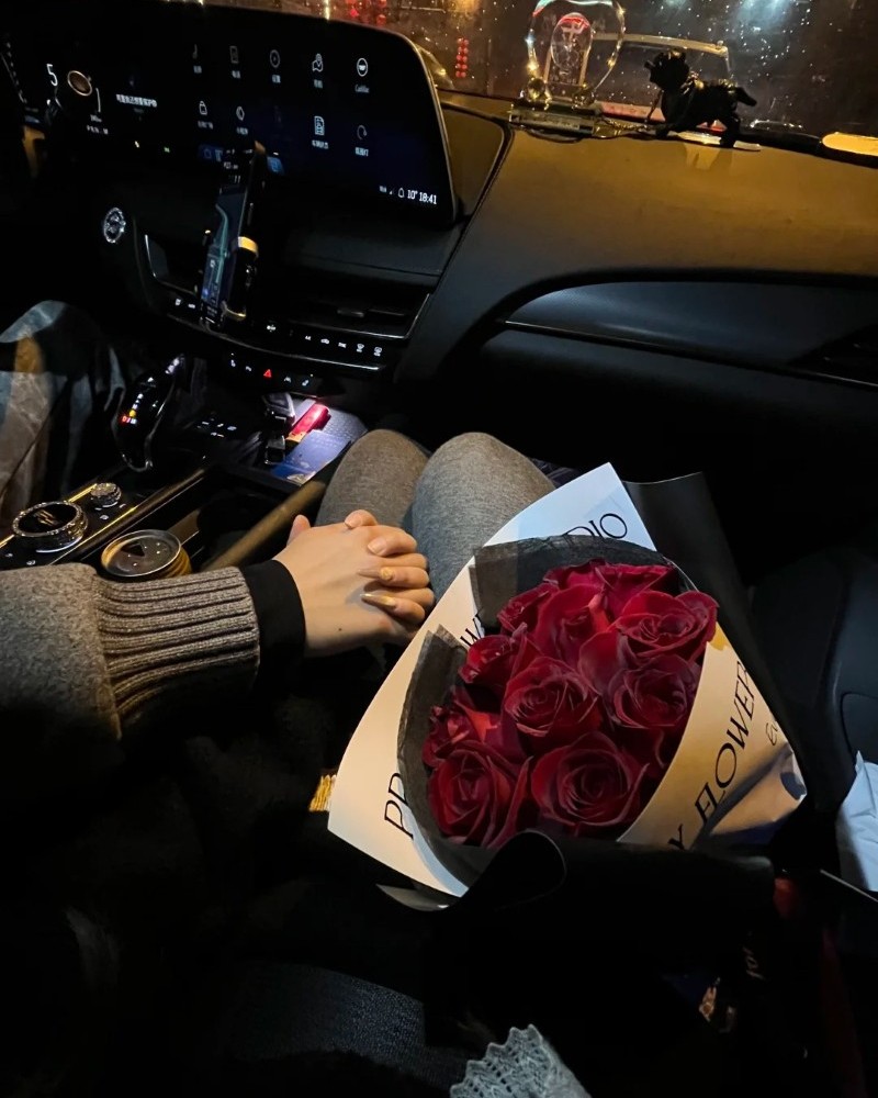 hình ảnh nắm tay người yêu trên xe ô tô