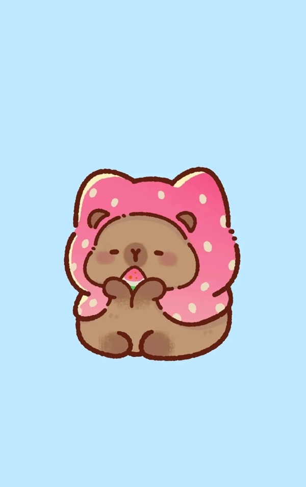 hình nền capybara cute chibi 12