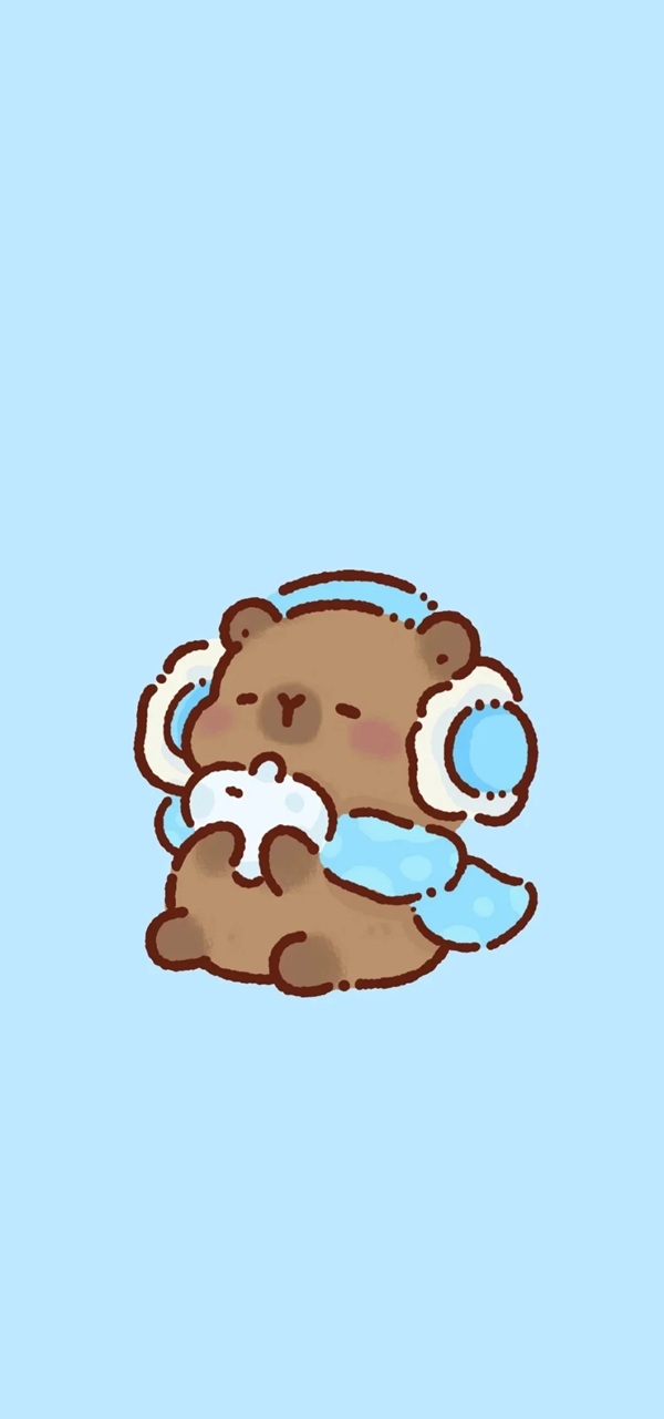 hình nền capybara cute chibi 13