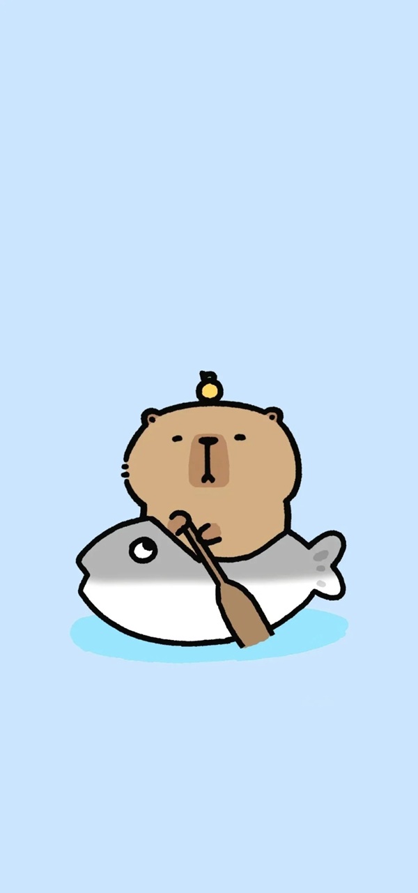 hình nền capybara cute chibi 14