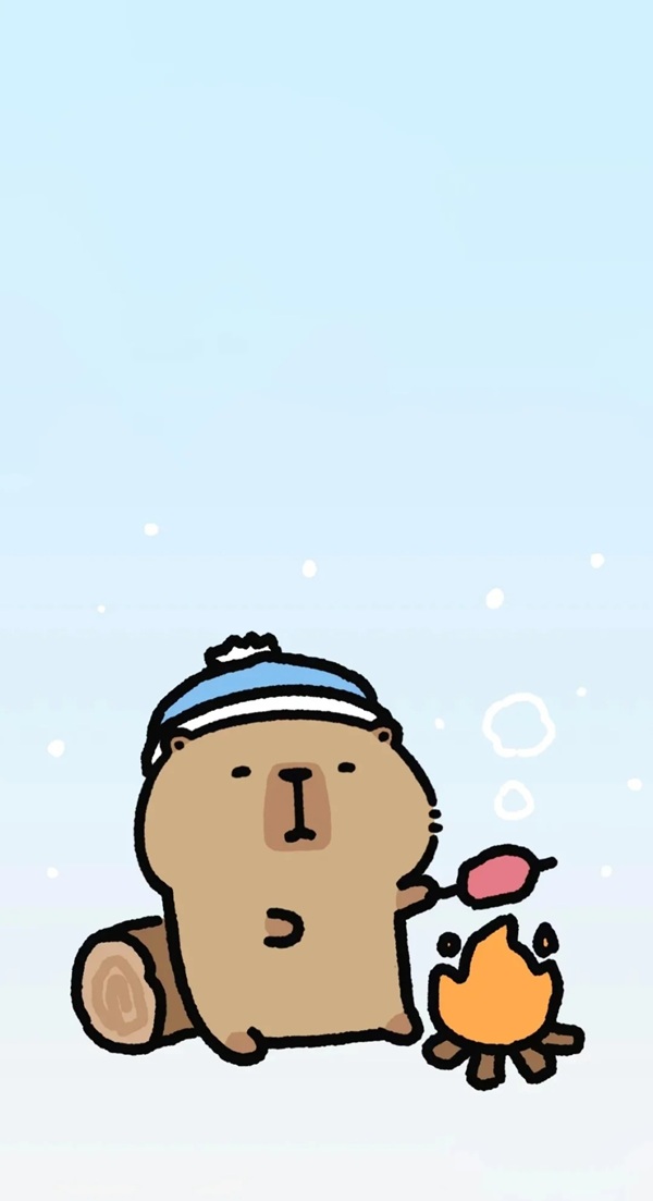 hình nền capybara cute chibi 17