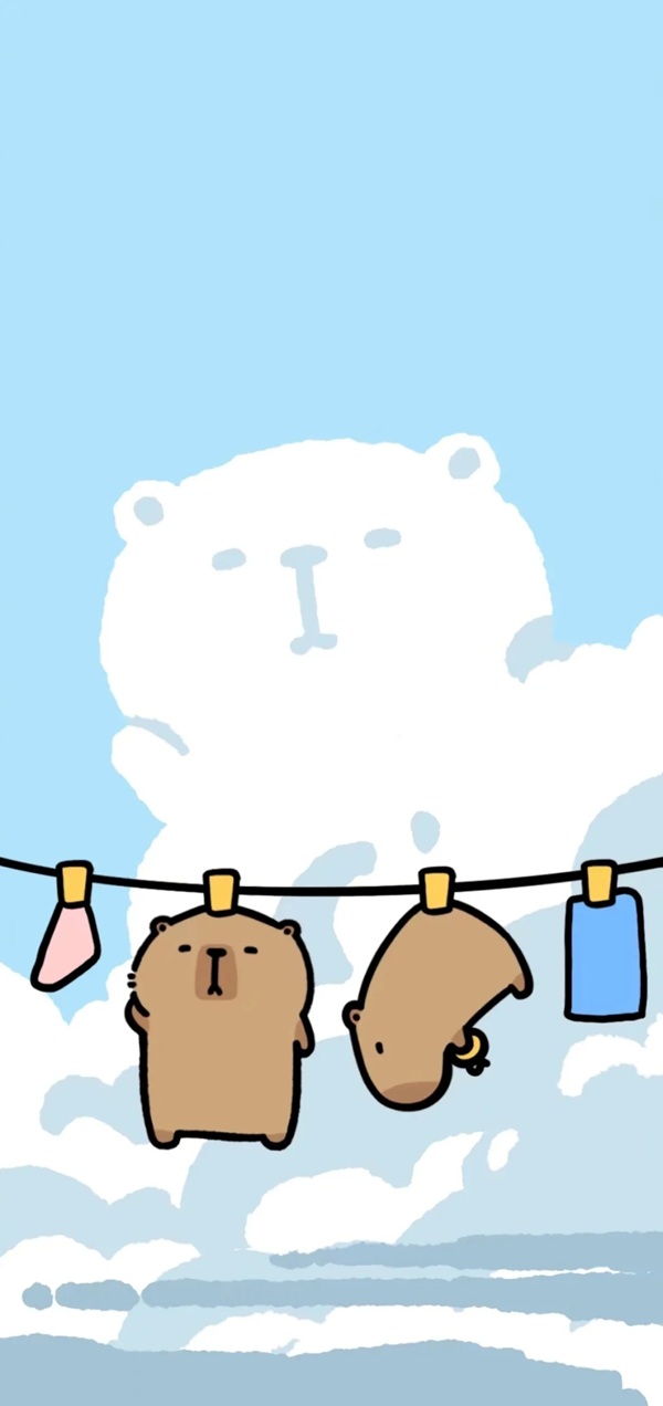 hình nền capybara cute chibi 18