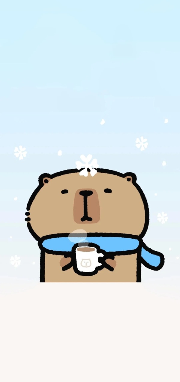 hình nền capybara cute chibi 19
