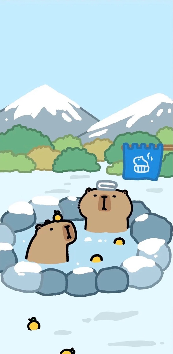 hình nền capybara cute chibi 2
