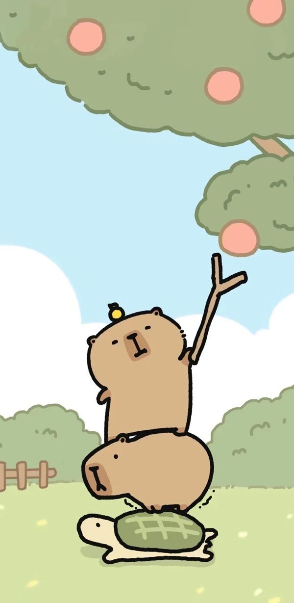 hình nền capybara cute chibi 21