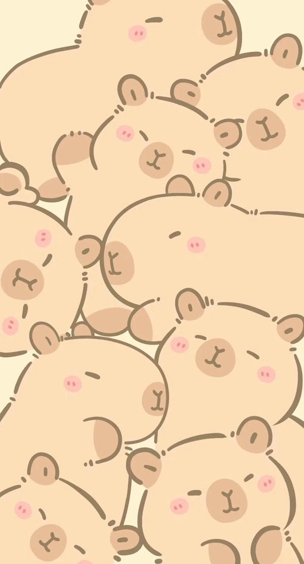 hình nền capybara cute chibi 27