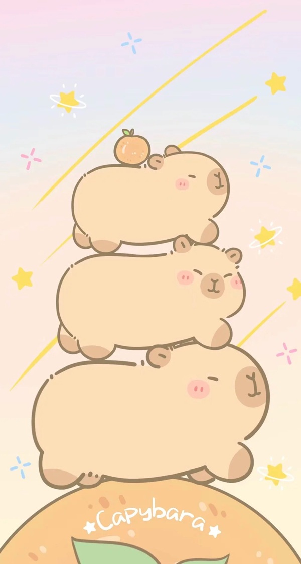 hình nền capybara cute chibi 28