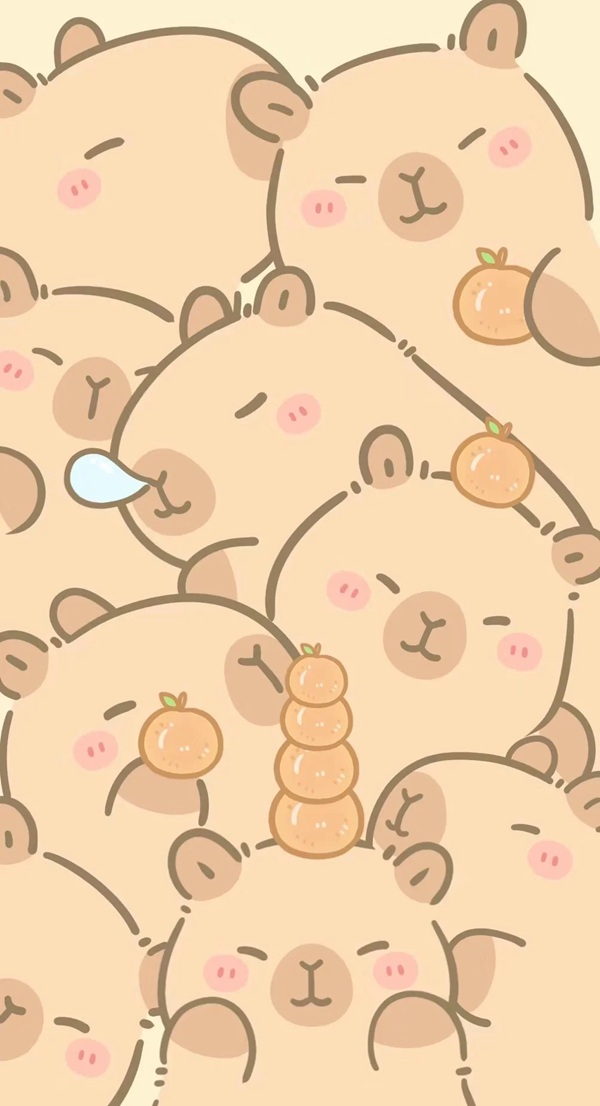 hình nền capybara cute chibi 29