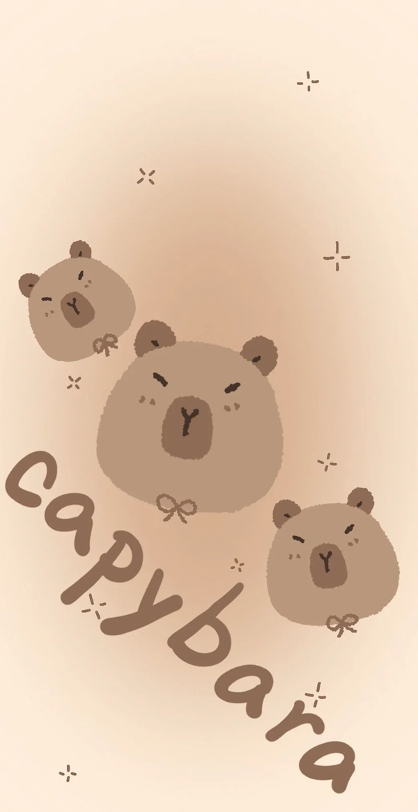 hình nền capybara cute chibi 32