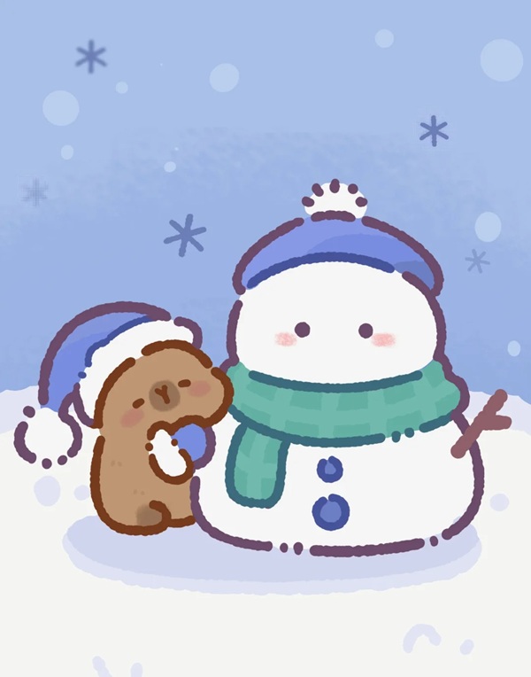hình nền capybara cute chibi 37 