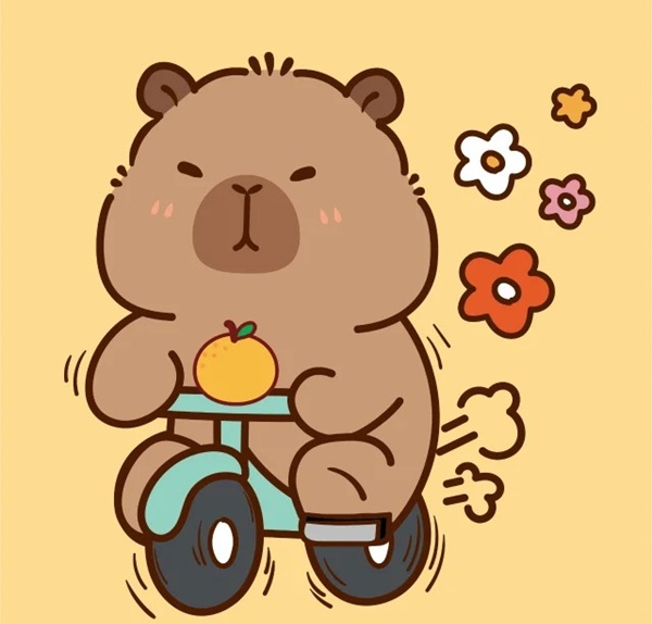 hình nền ca41pybara cute chibi 