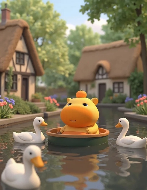 hình nền capybara cute chibi 44