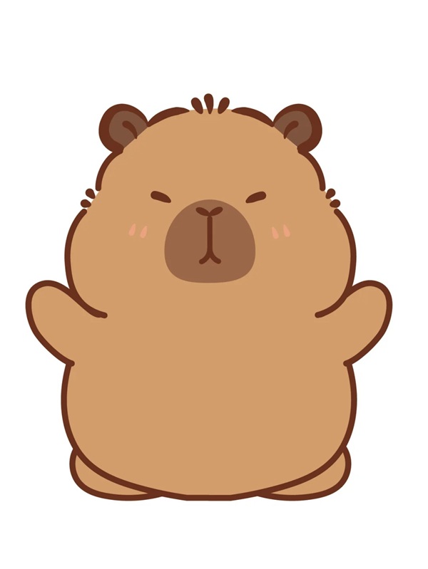 hình nền capybara cute chibi 45