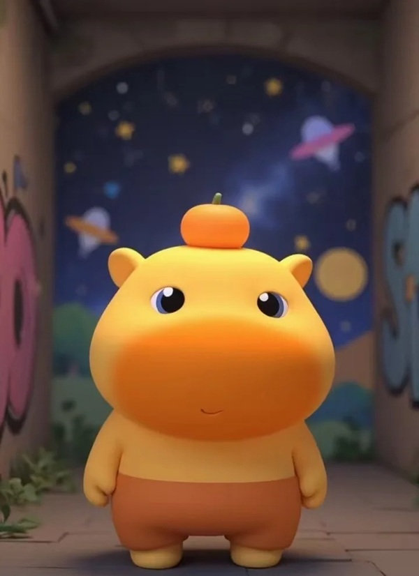 hình nền capybara cute chibi 6