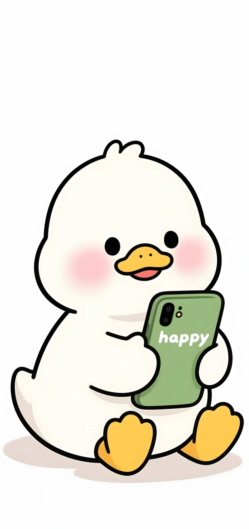 hình nền con vịt trắng cute 23