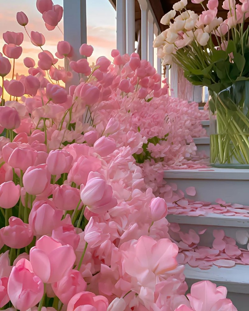 hình nền hoa tulip hồng 1