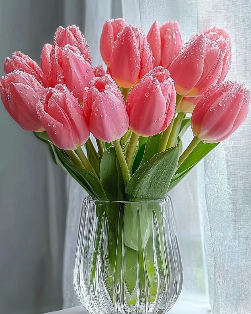 hình nền hoa tulip hồng 3
