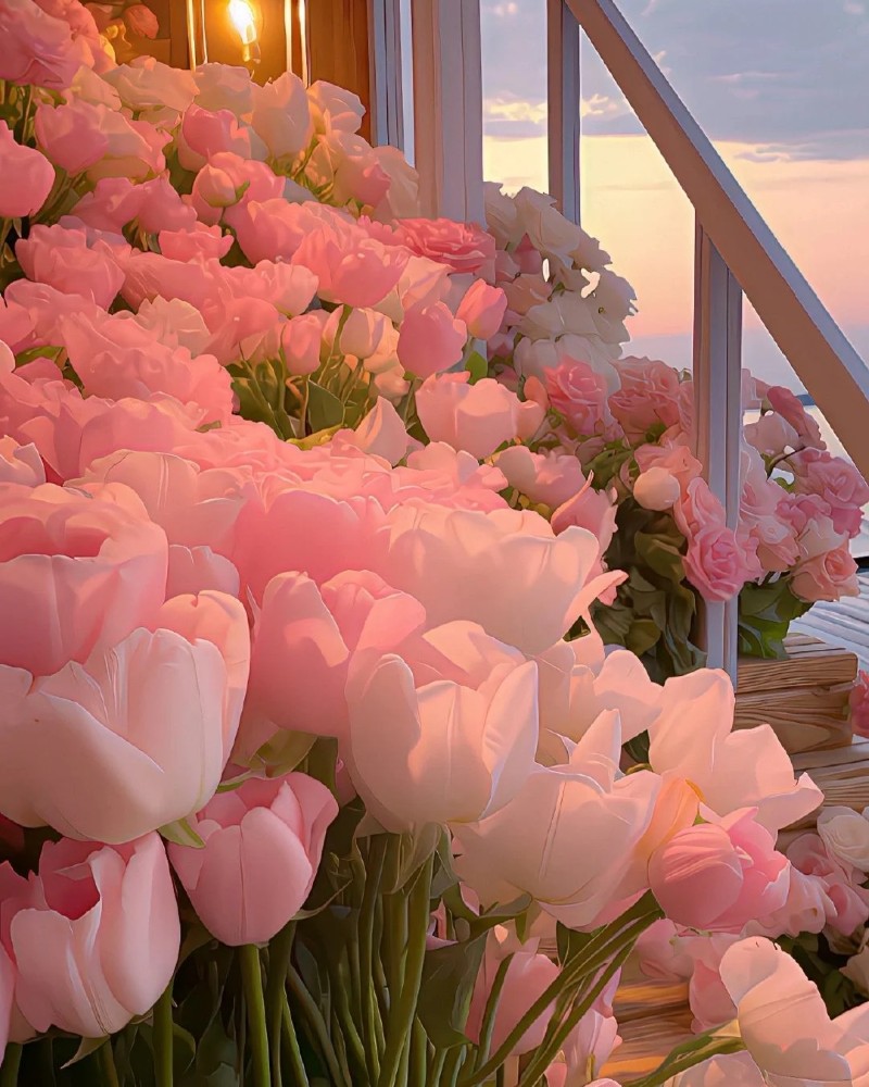 hình nền hoa tulip hồng 4