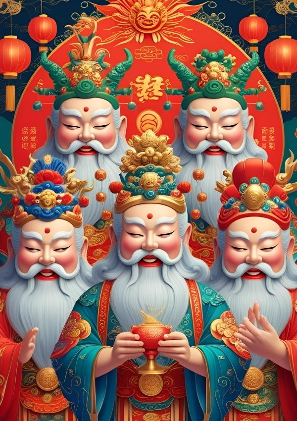 hình nền ngũ lộ thần tài 12