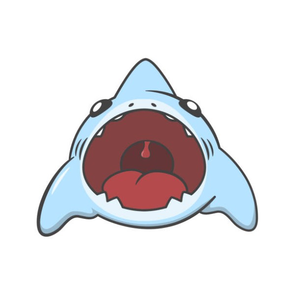 Cute shark cartoon illustration design. Cartoon childen book concept