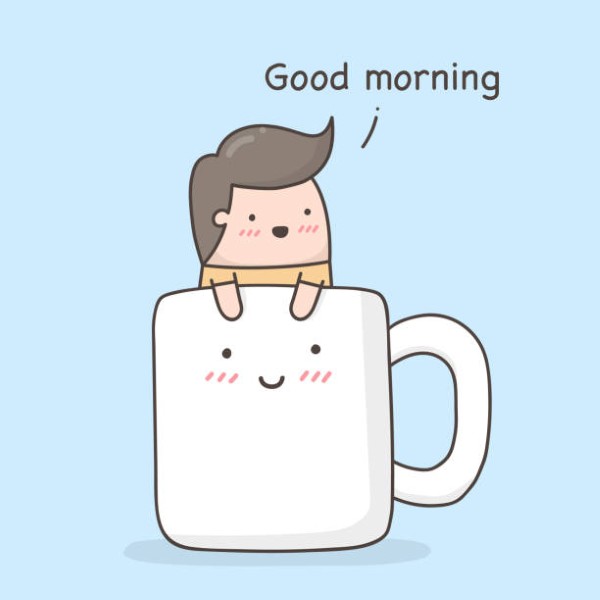 Little man in coffee cup.