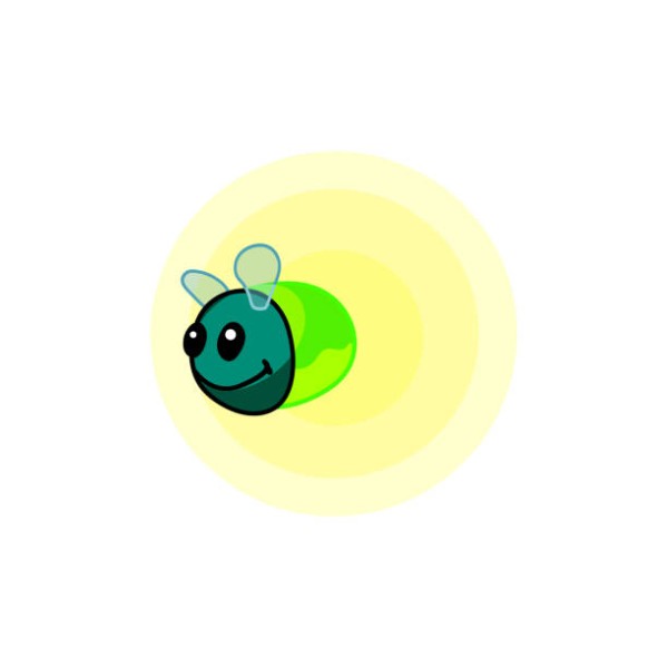 vector cute cartoon insect clip art glowworm