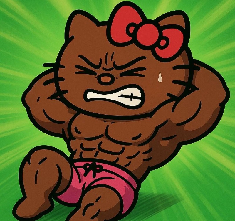 hello kitty cơ bắp meme 10