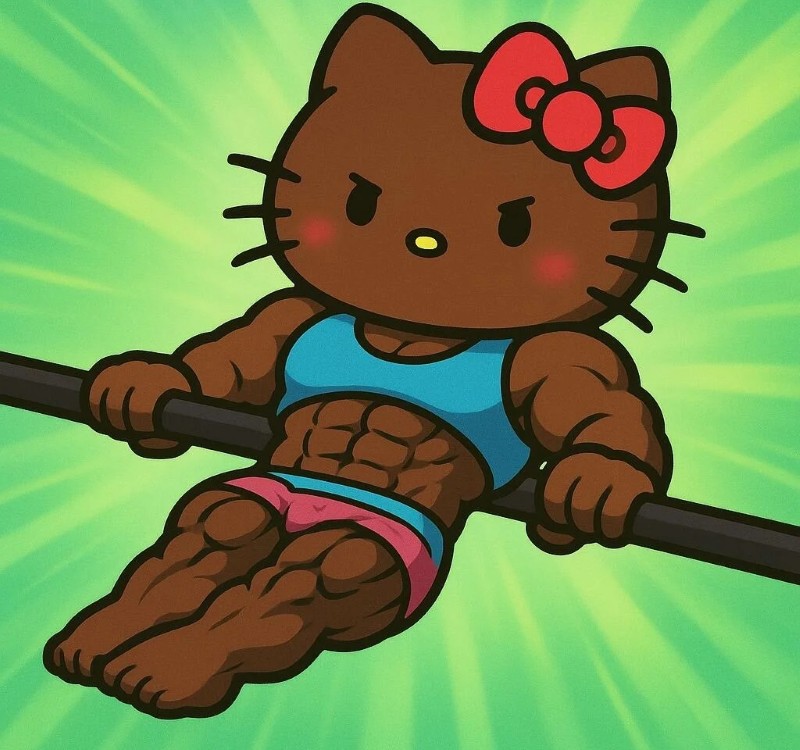 hello kitty cơ bắp meme 11