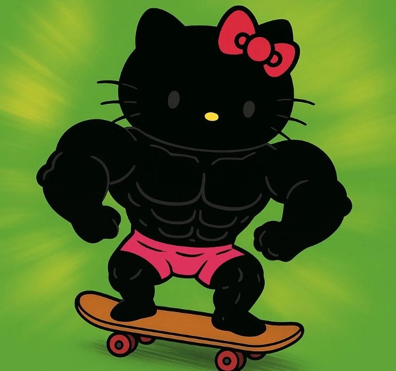 hello kitty cơ bắp meme 12