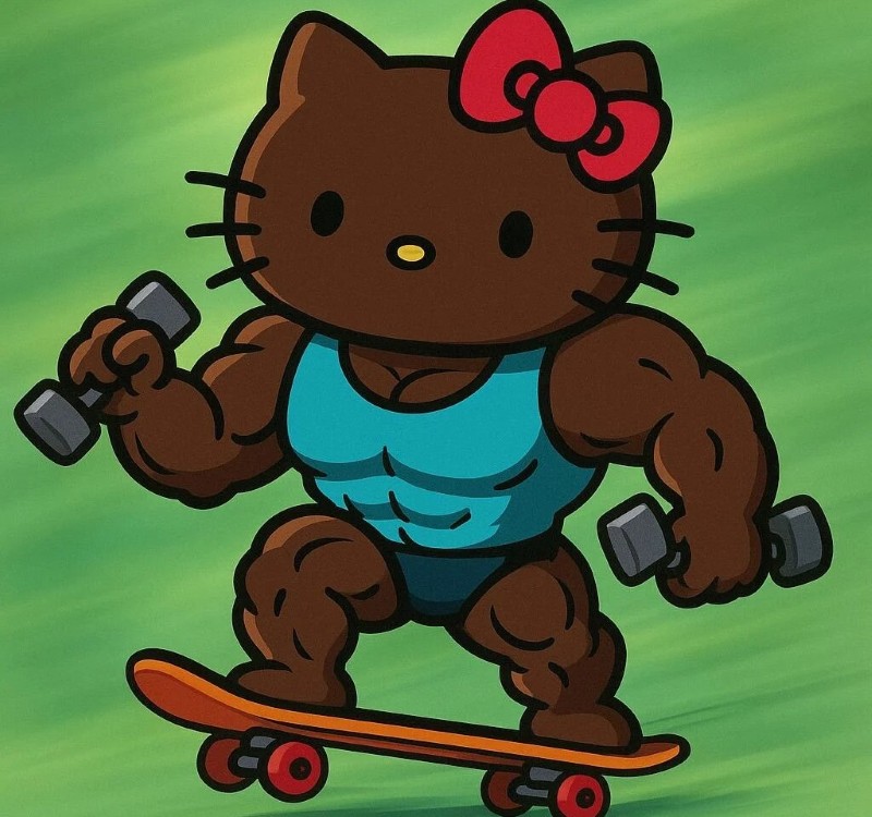 hello kitty cơ bắp meme 13