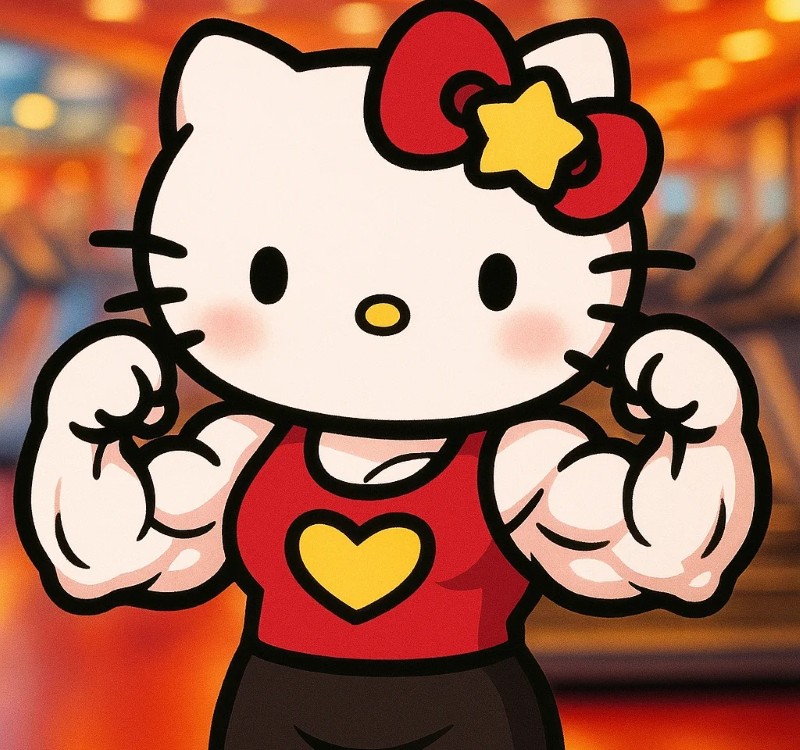 hello kitty cơ bắp meme 16