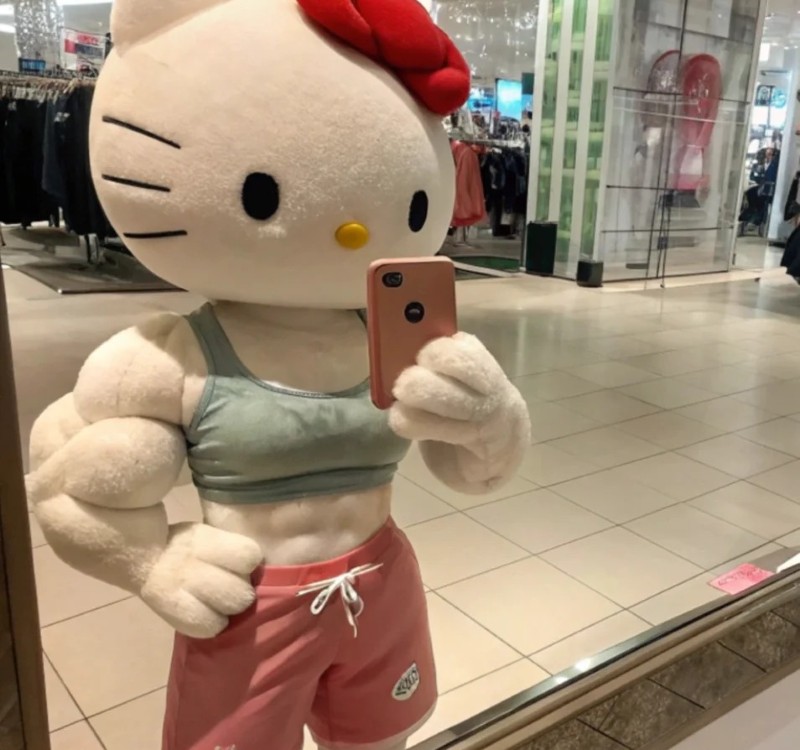 hello kitty cơ bắp meme 18