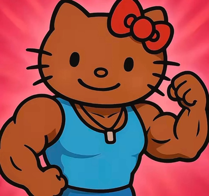 hello kitty cơ bắp meme 21