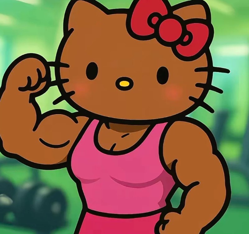 hello kitty cơ bắp meme 22