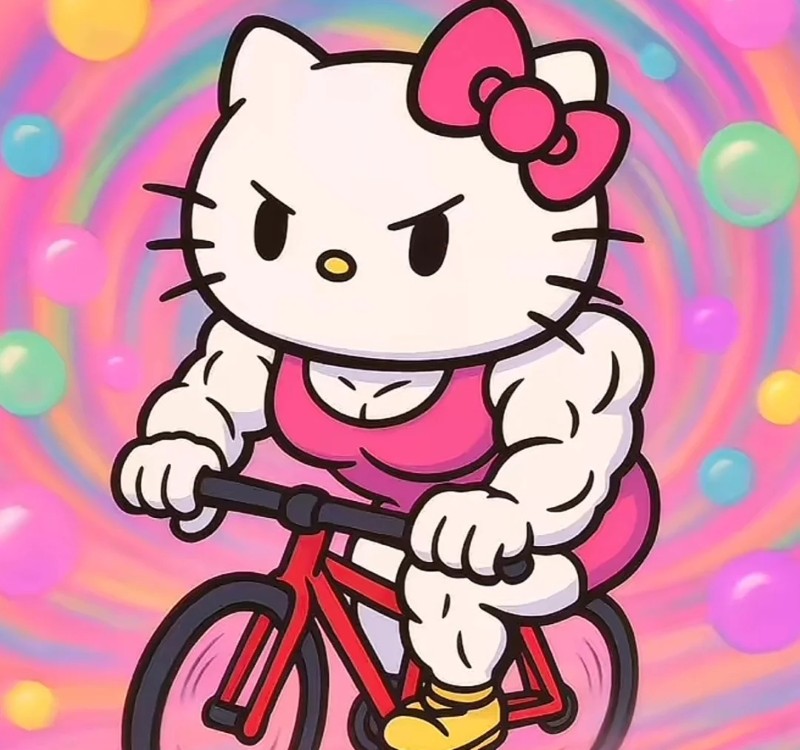 hello kitty cơ bắp meme 23